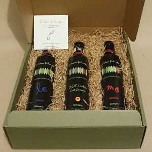 confezione regalo 3 bottigli 500 ml olio evo biologico podere panolfo